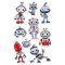 KID Glitter Sticker Roboter, Inhalt: 1 Bogen