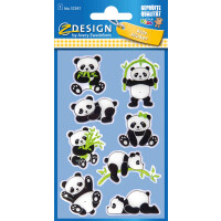 KID Glossy Sticker Panda, Inhalt: 1 Bogen