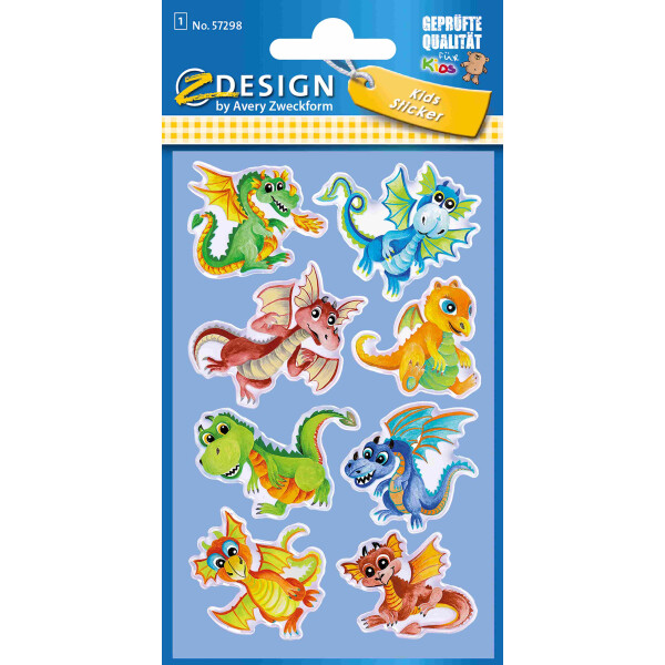 KID Glossy Sticker Drachen, Inhalt: 1 Bogen