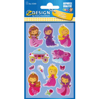KID Glossy Sticker Prinzessin, Inhalt: 1 Bogen