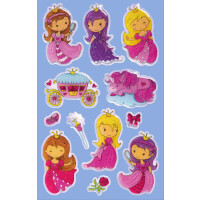 KID Glossy Sticker Prinzessin, Inhalt: 1 Bogen