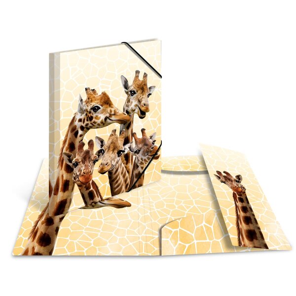 Sammelmappe A3 PP exotische Tiere - Giraffe