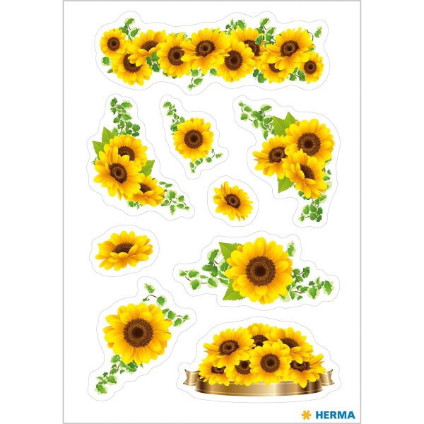 Schmuck-Etikett DECOR - Sonnenblumen