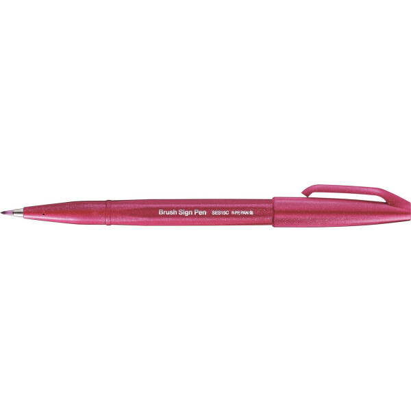 Kalligrafiestift Sign Pen Brush Pinselspitze: 0,2 - 2,0mm - burgunderrot