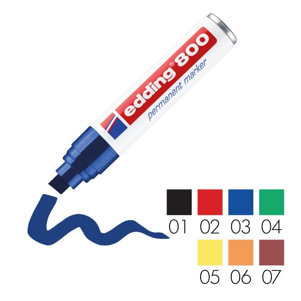 Permanent Marker 800 chisel nib 4-12 mm