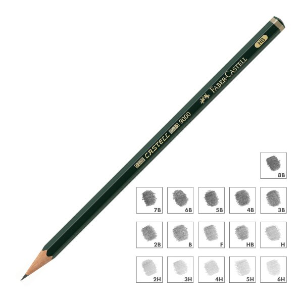 Bleistift Castell 9000  - 16 Härtegrade