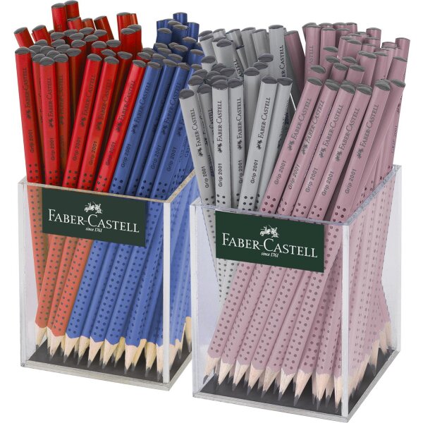 Bleistift GRIP 2001 Trendfarben sortiert - B, 144er Köcher
