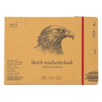 Skizzenheft Authentic 17x24 cm, Kraft Papier, 24 Blatt...