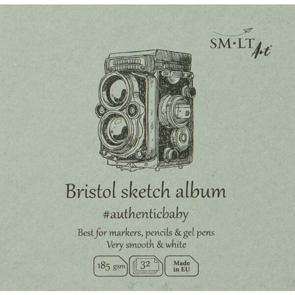 Skizzenblock Authentic Bristolkarton 185 g/qm, 48 Blatt - 9 x 9 cm