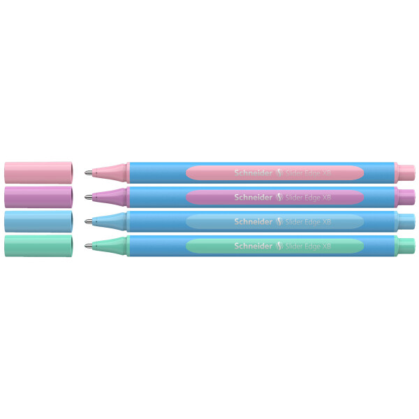 Kugelschreiber Slider Edge - Pastell Blisterkarte mit 4 Stück, sortiert