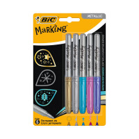 Permanent Marker Marking Color mittlere Rundspitze – 5er Pack Metallic Farben