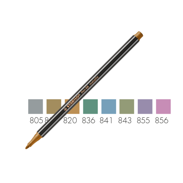 Filzstift Pen 68 1,4mm metallic - 8 Farben