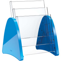 Tischprospekthalter the parable 3 x A4 hoch - blau