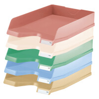 Letter tray VIVA, DIN A4/C4, stackable, with clip, high-gloss - 17 colours