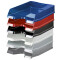 Letter tray VIVA, DIN A4/C4, stackable, with clip, high-gloss - 17 colours
