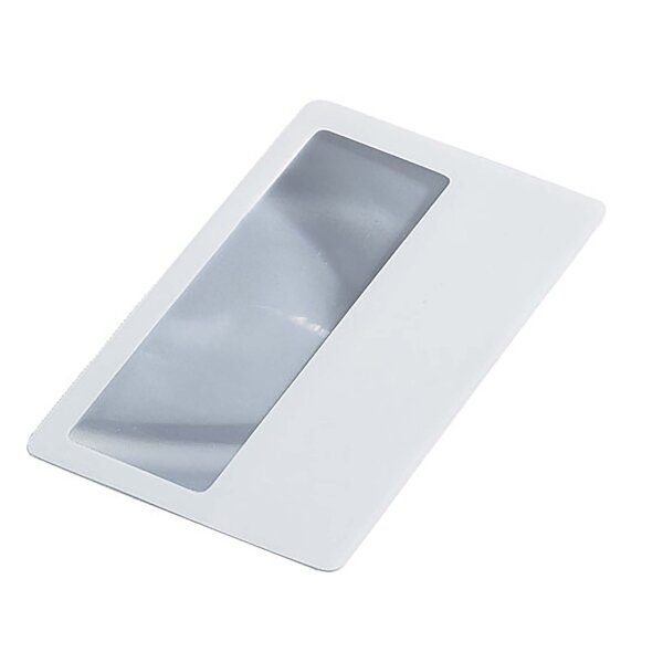 Taschen-Lupe Visitenkartenformat Fresnel-Linse 80x30 mm, Verg. 3,5 x