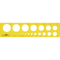 Kreisschablone 1-32mm gelb transparent