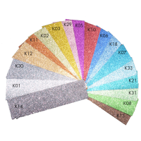 Glitzerkarton 300g/qm 50 x 70 cm - 18 Farben sortiert
