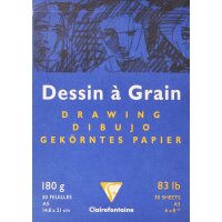Clairefontaine "Dessin à Grain" Zeichenblock A5 30 Blatt 180g/qm kopfgeleimt