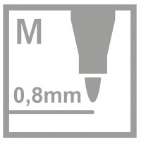 Faserschreiber GREENpoint 0,8mm - 6 Farben