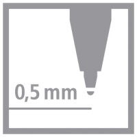 Tintenroller worker medium 0,5mm - 4 Farben