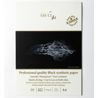 Zeichenblock synthetisch schwarzes Papier 155 g/qm, 10...