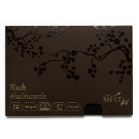 Postkarte schwarz #haikucards - 300 g/qm, 12 Karten -...