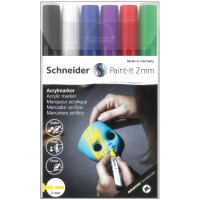 Acrylmarker Paint-It 310 2mm - Set 1 6er Etui, farbig...