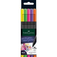 Fineliner FINEPEN Grip NEON Black Edition 0,4 mm - 5er...