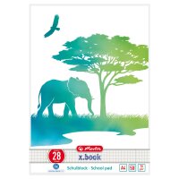 Schulblock A4/50 Blatt Lin.28 GREENline Elefant Blauer Engel