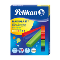 Knete Nakiplast Pack m. 7 Farben, sort., 125 g