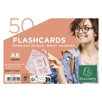 Flashcards A6 lin 50St/Pk sort