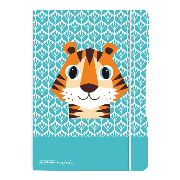 Notizheft flex PP A5/40 Blatt punkt. Cute Animals Tiger FSC Mix