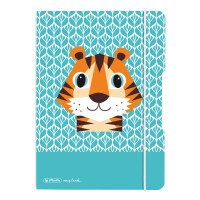 Notizheft flex PP A5/40 Blatt punkt. Cute Animals Tiger FSC Mix