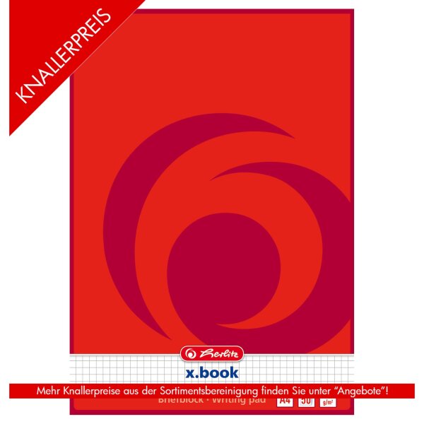 Notizblock, kopfgeleimt, keine Lochung, 70 g/qm, A4,...