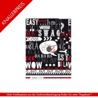 Gummizugmappe PP A4 Black&WOW Slogan