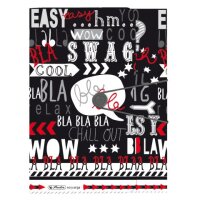 Gummizugmappe PP A4 Black&WOW Slogan