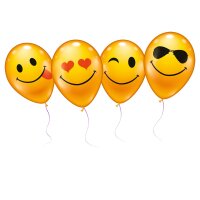 Luftballons Smiley, 6er Beutel