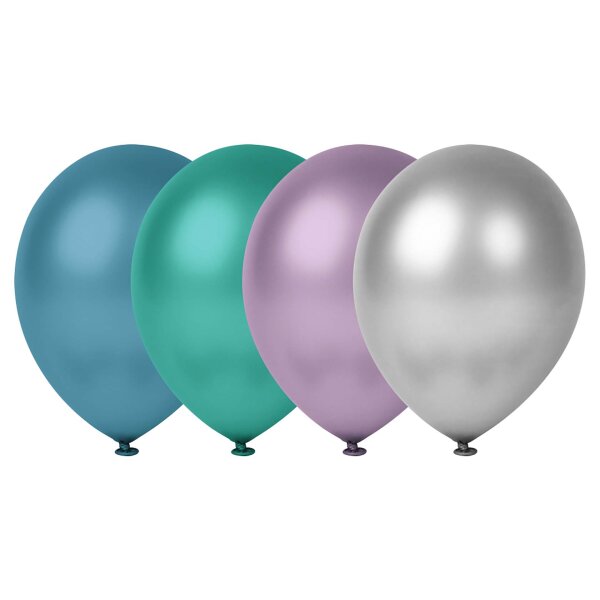 Luftballons Metallic, 4er Beutel