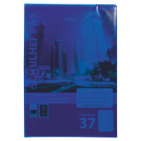 Heftumschlag, DIN A4, blau, transparent