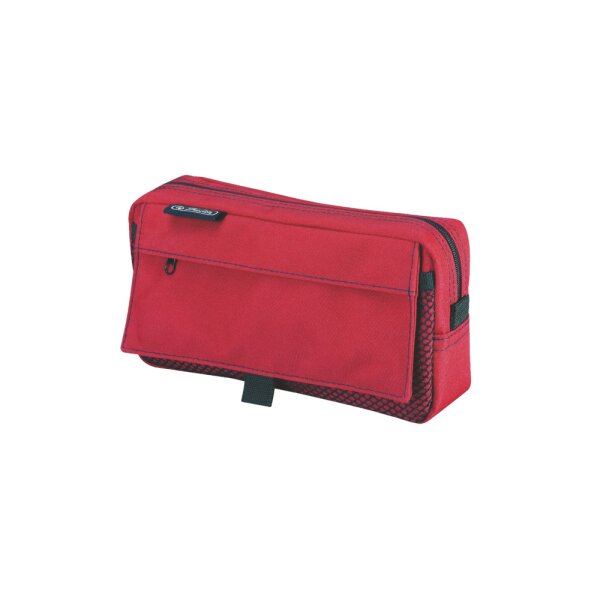 HERLITZ Stifte-Tasche mit Netztasche, aus Polyester, rot