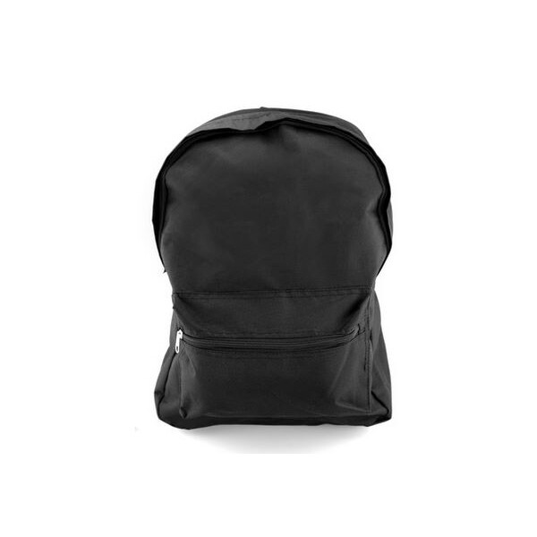 Rucksack mit Vordertasche 30x14x41 - schwarz