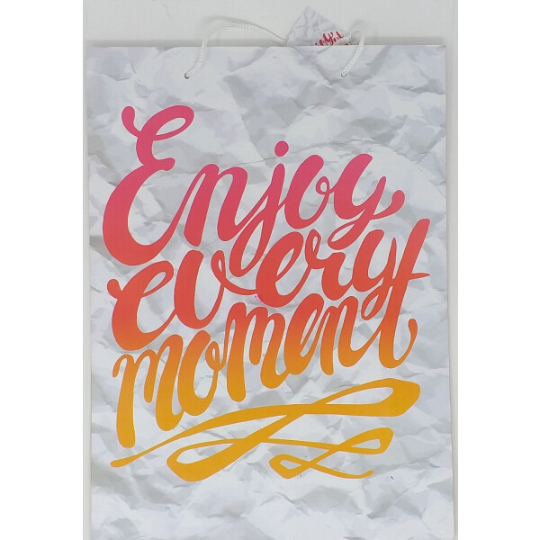 Geschenktüte 25x34 cm - "enjoy every moment"