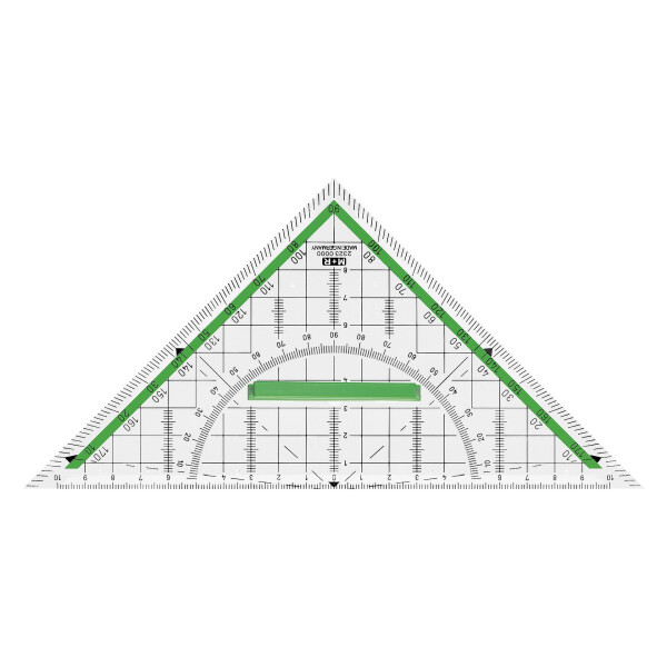 TZ-Dreieck 23cm glasklar grün hinterlegt