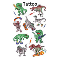 Tattoos 76x120mm bunt, Inhalt: 1 Bogen Motiv Dinos