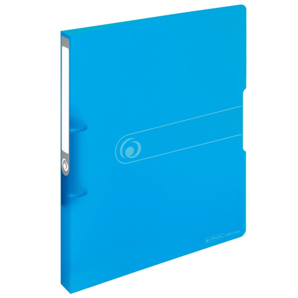 Ringbuch opak A4 PP 2-Ringe 2,7cm Rücken 16mm - blau transparent
