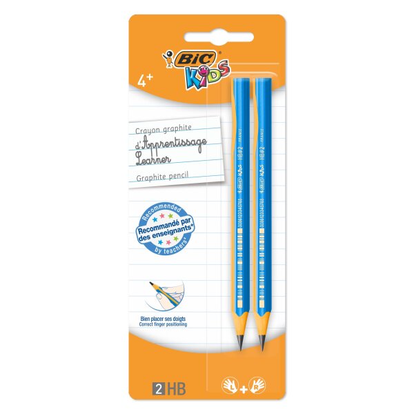 Schreiblern-Bleistift KIDS EVOLUTION Dreikant, HB - pink / blau sortiert