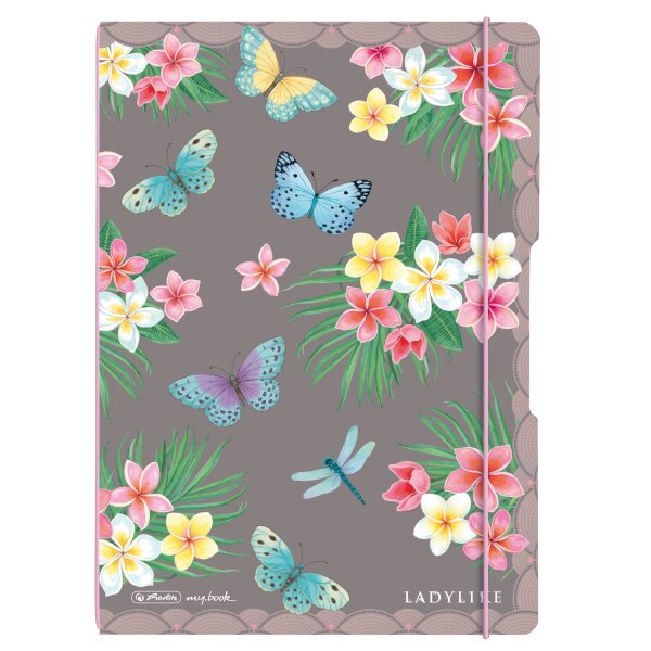 Notizheft flex PP A4 2x40lin+kar Ladylike Butterflies, my.book