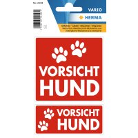 Hinweis-Etikett VARIO - Vorsicht Hund