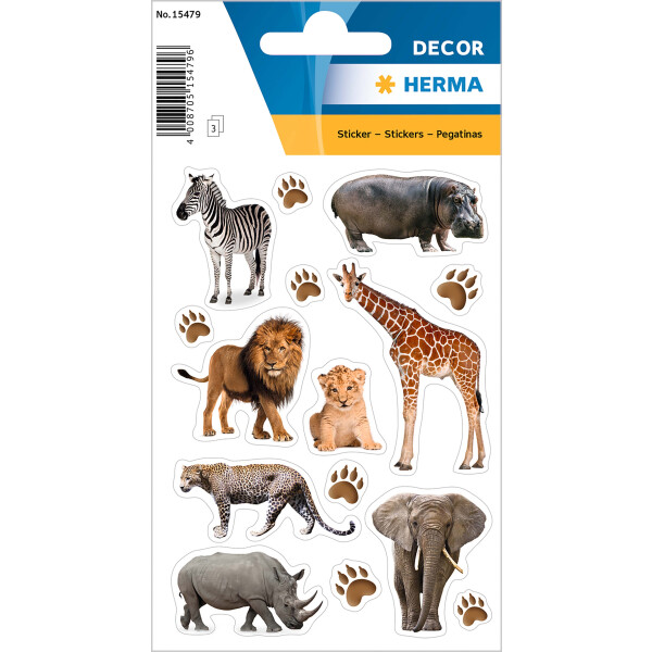 Schmuck-Etikett DECOR - Afrika Tiere